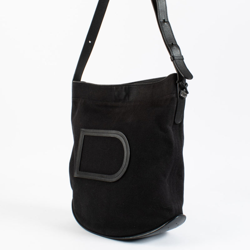 Shop 100% authentic second hand Delvaux Black Canvas Pin Bag on Labellov.com