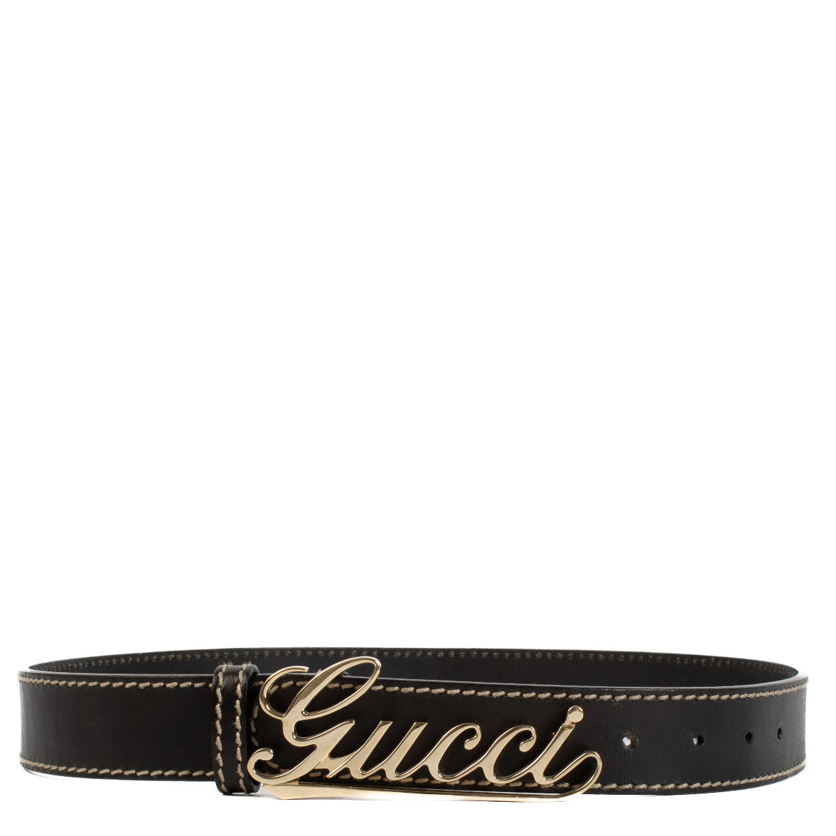 Ceinture Gucci Marron Foncé Logo - taille 80