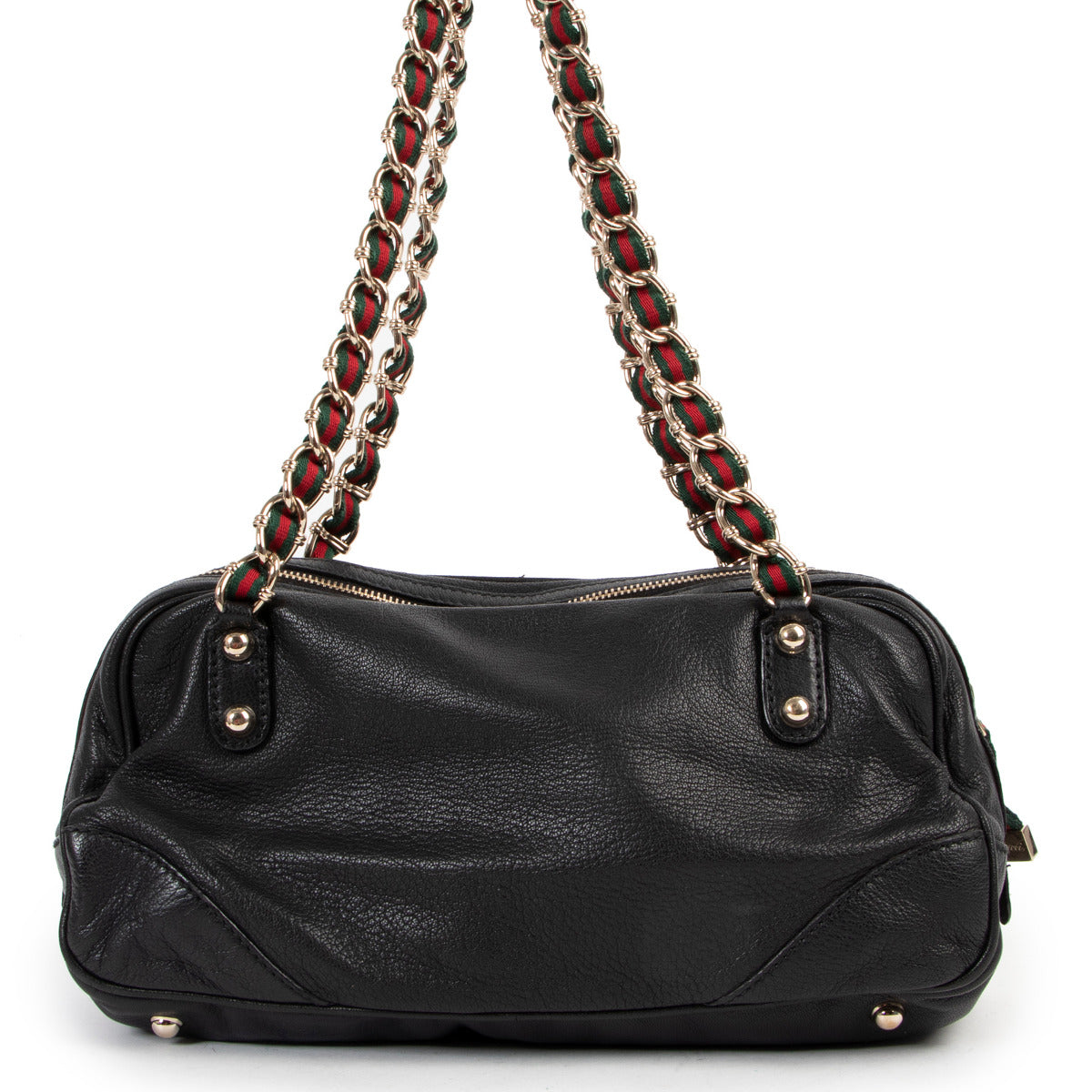 Gucci Black Capri Web Shoulder Bag