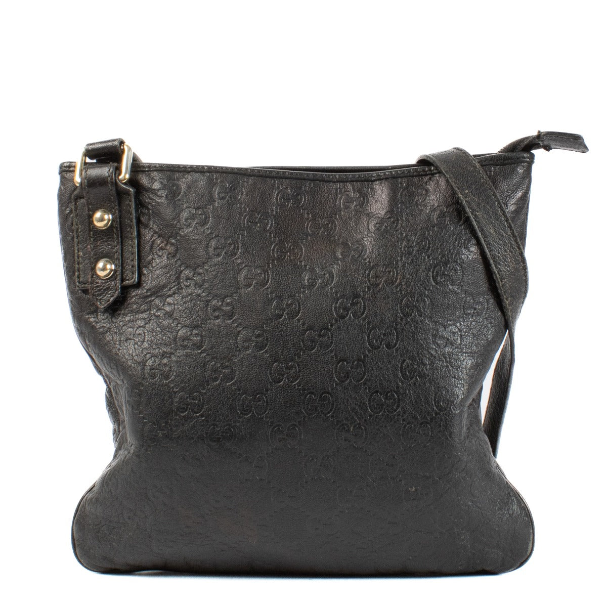 Gucci Black Guccissima Messenger Bag