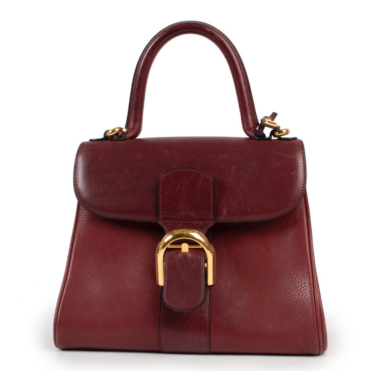 Shop safe online 100% authentic second hand Delvaux Red PM Brillant in very good condition at the right price at labellov in Antwerp.