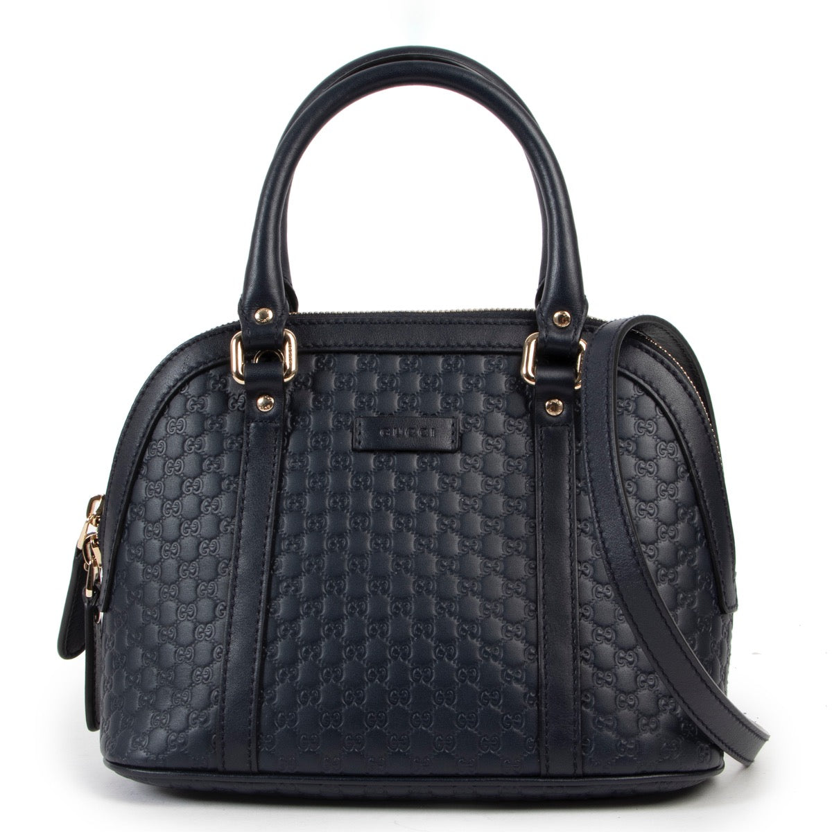 Gucci Blue Dome Top handle + Strap