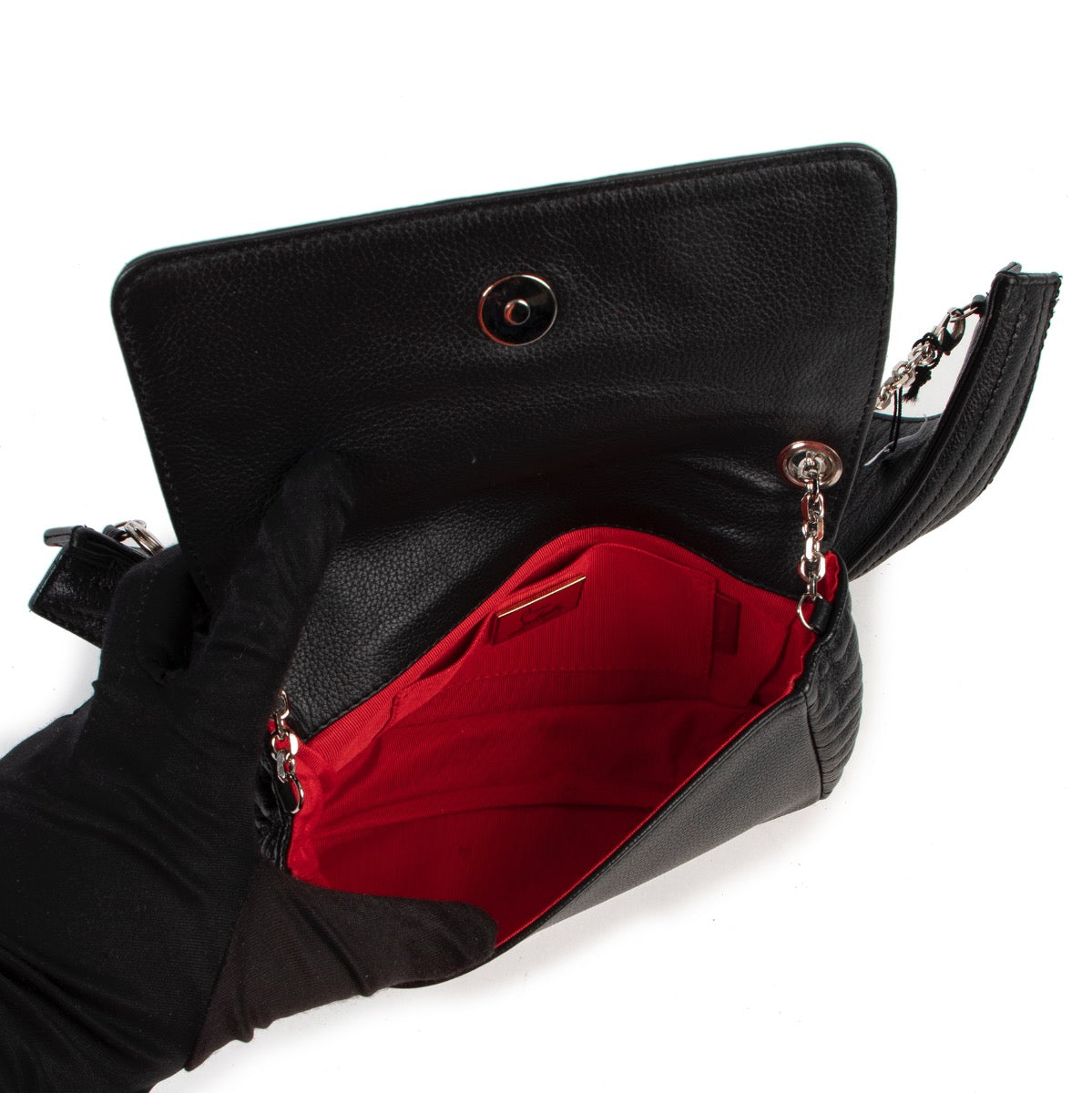Shop safe online 100% authentic second hand Christian Louboutin Black Studded Artemis Shoulder Bag in very good condition at the right price at Labellov in Antwerp.