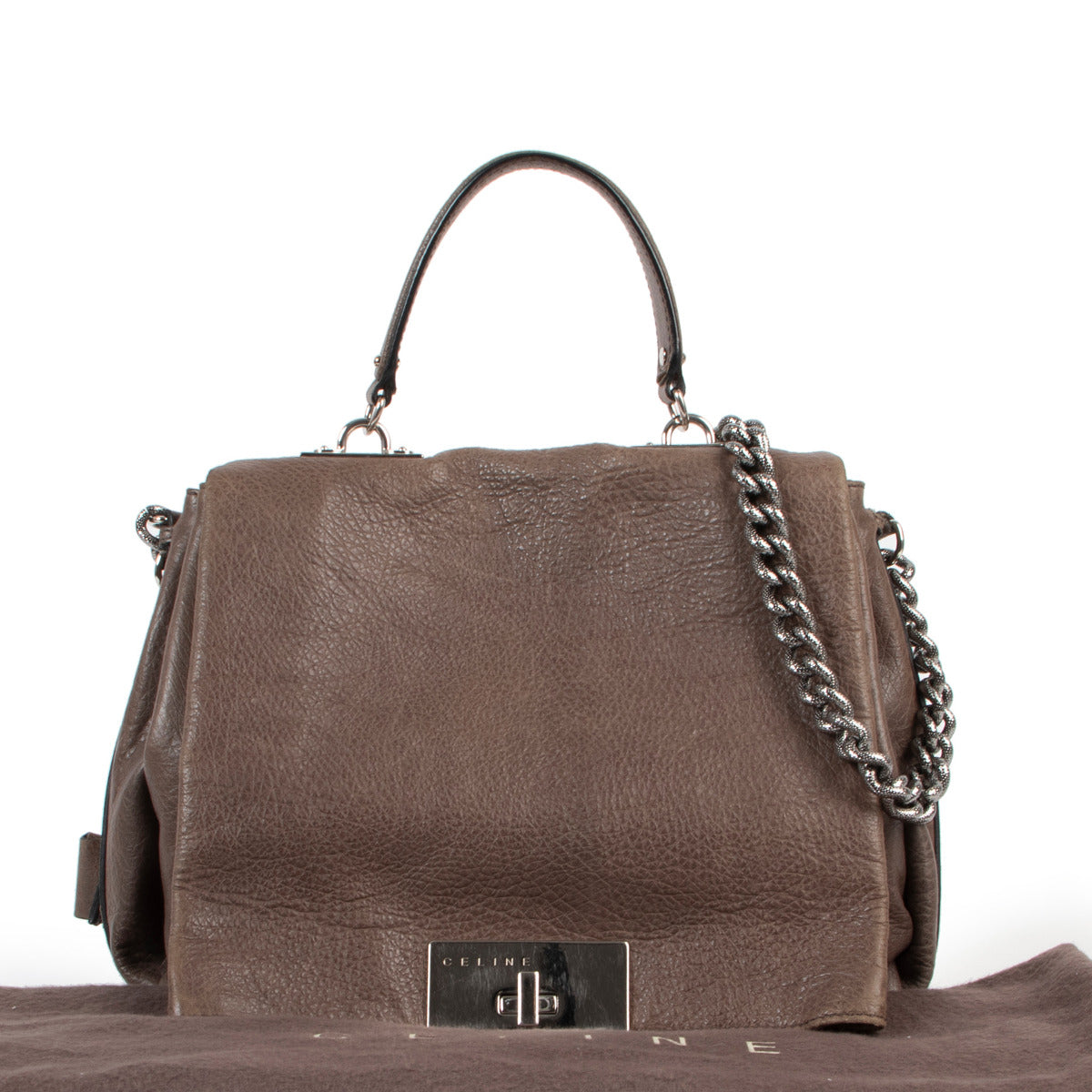 Celine Taupe Watch Me Work Bag