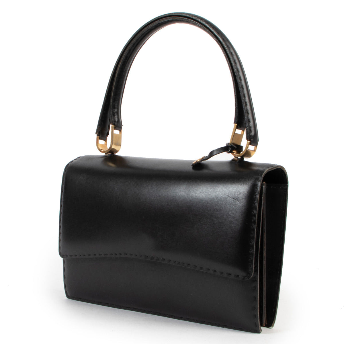 Delvaux Black Vintage Top Handle