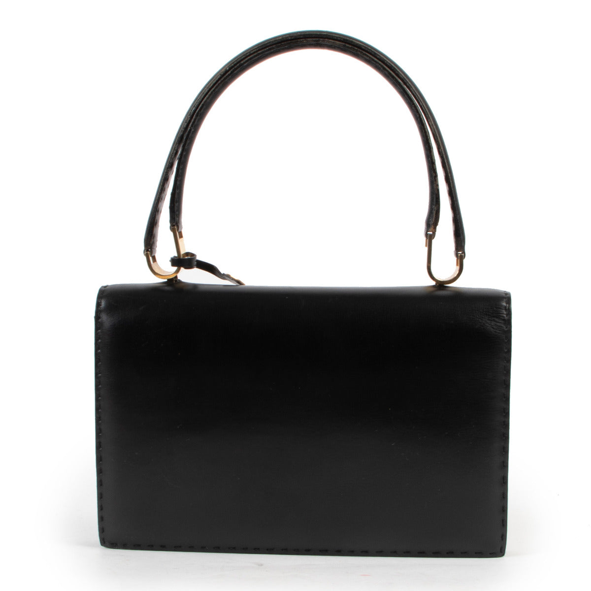 Delvaux Black Vintage Top Handle
