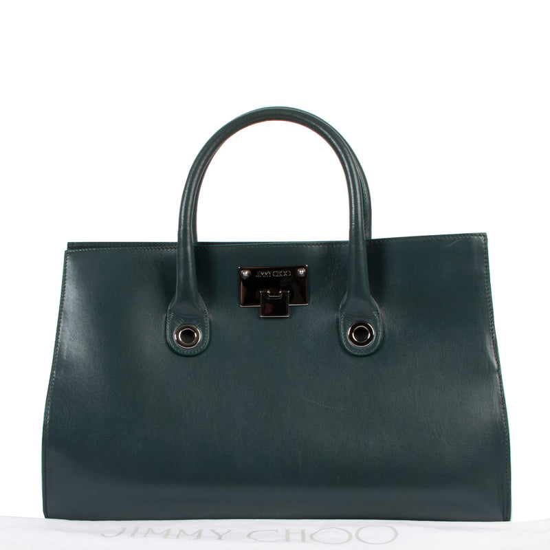 Jimmy Choo Teal Green Tote Bag