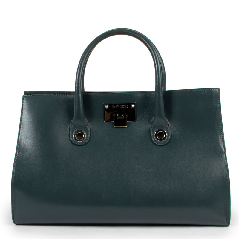 Jimmy Choo Teal Green Tote Bag