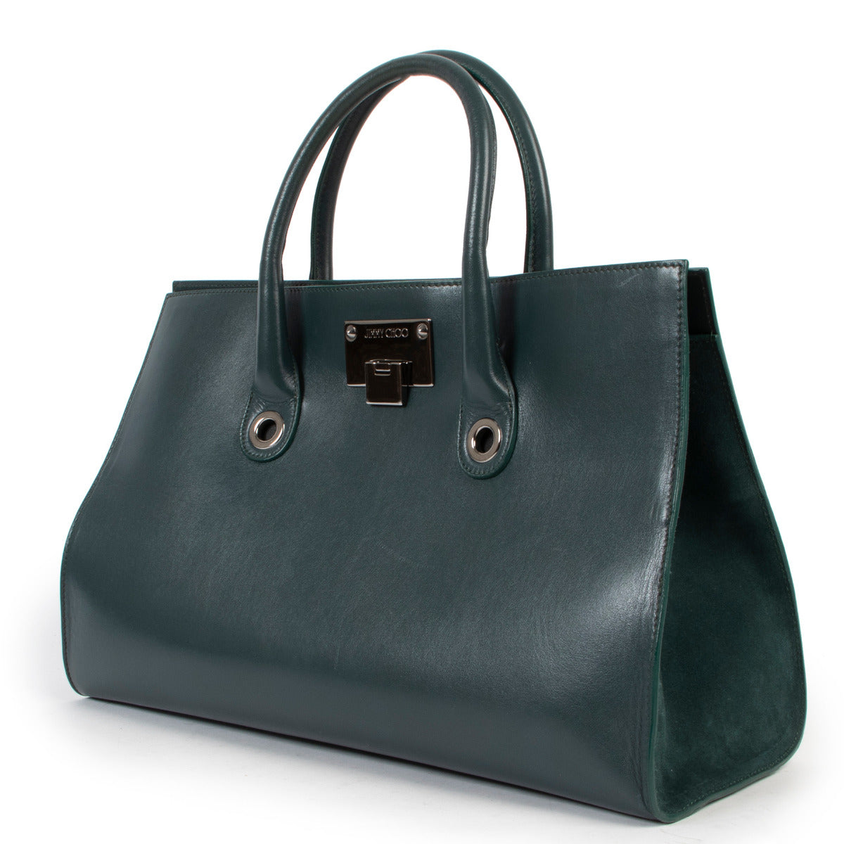 Jimmy Choo Teal Green Tote Bag