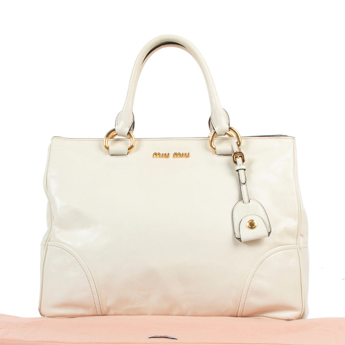 Miu Miu Cream White Top Handle