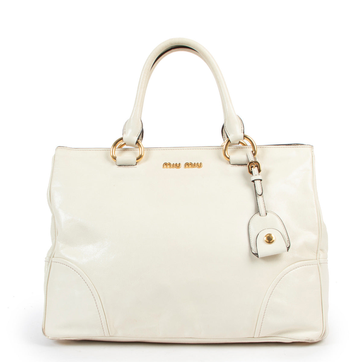 Miu Miu Cream White Top Handle