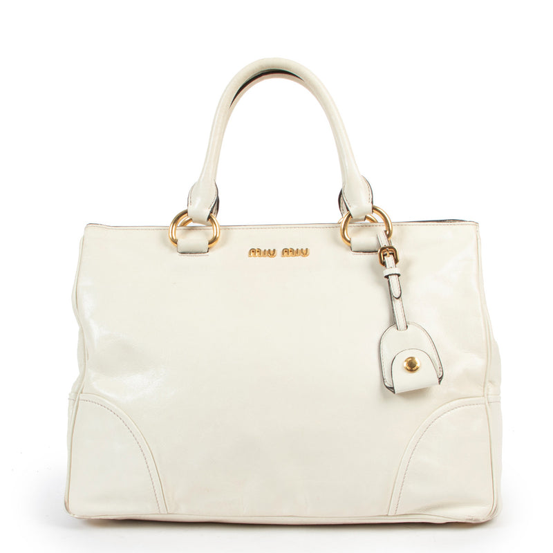 Miu Miu Cream White Top Handle