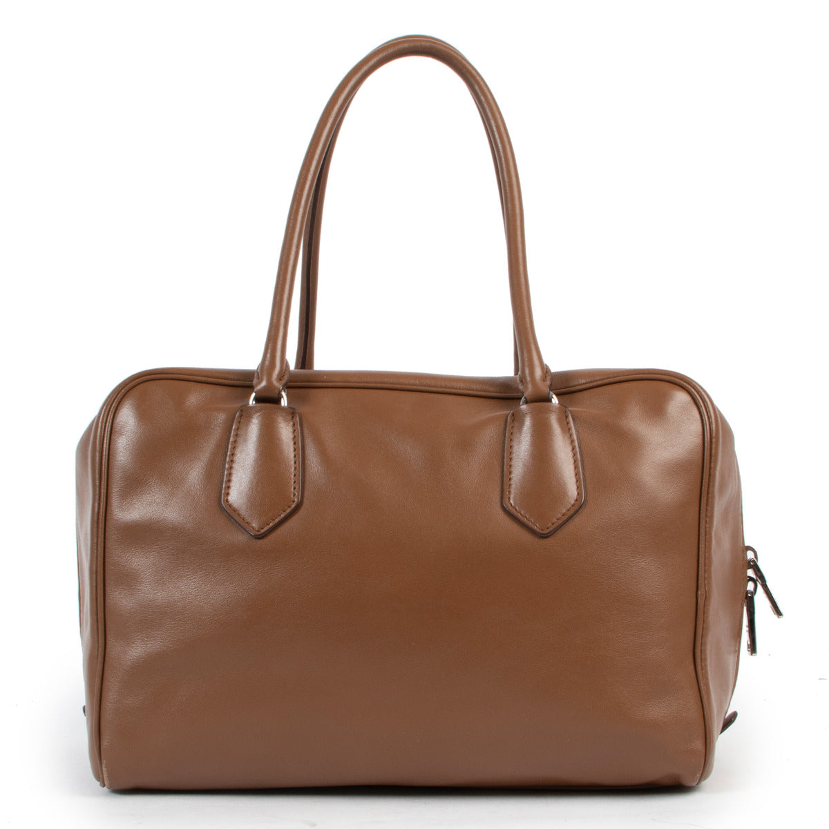 Prada Brown Bowling Shoulder Bag