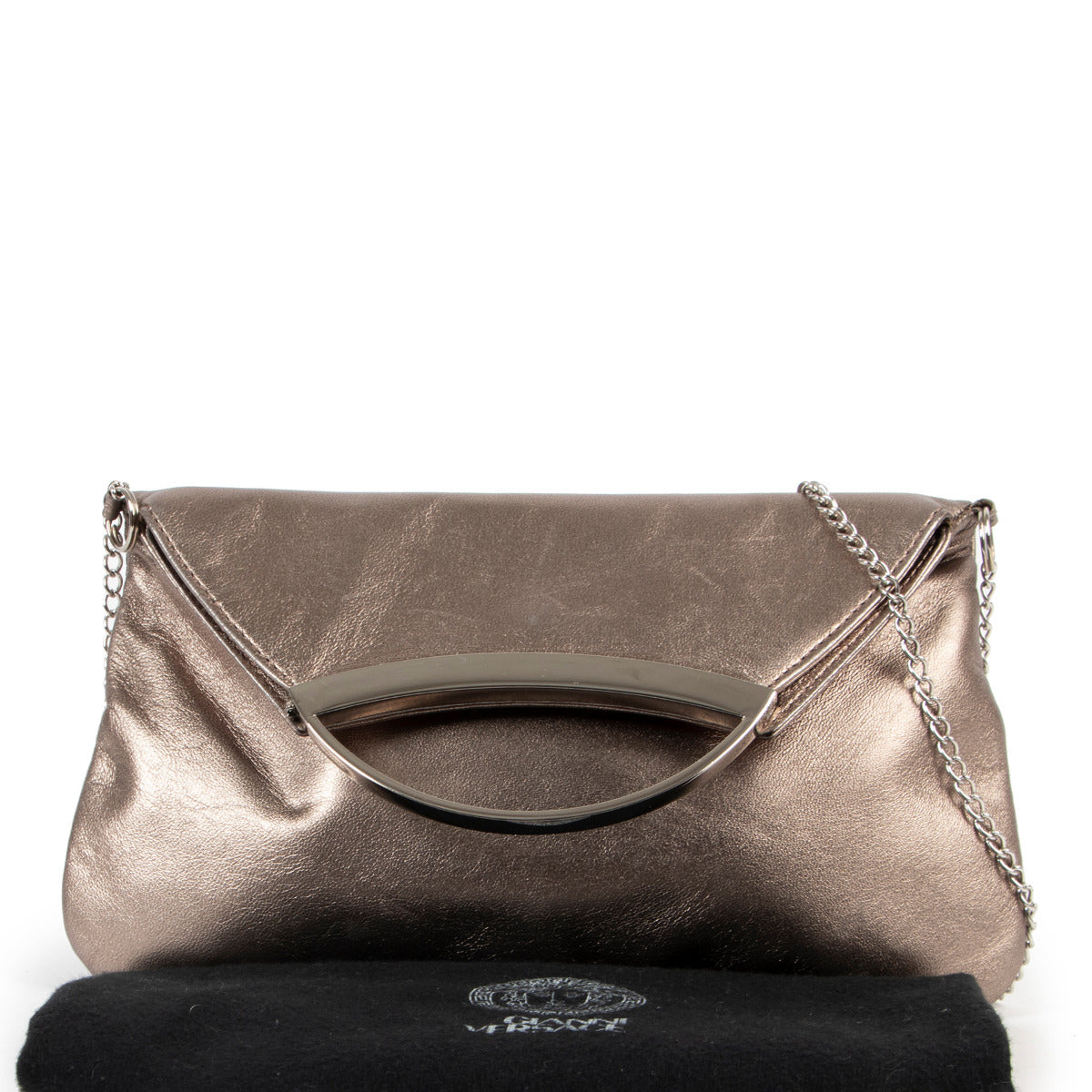 Gianni Versace Gold Chain Clutch Bag
