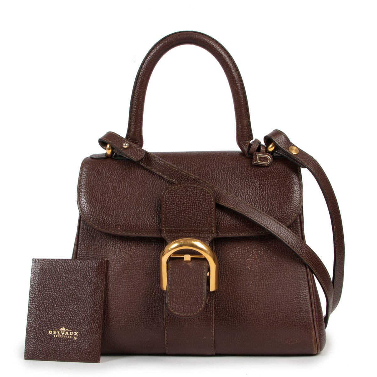Delvaux Brown PM Brillant + Strap