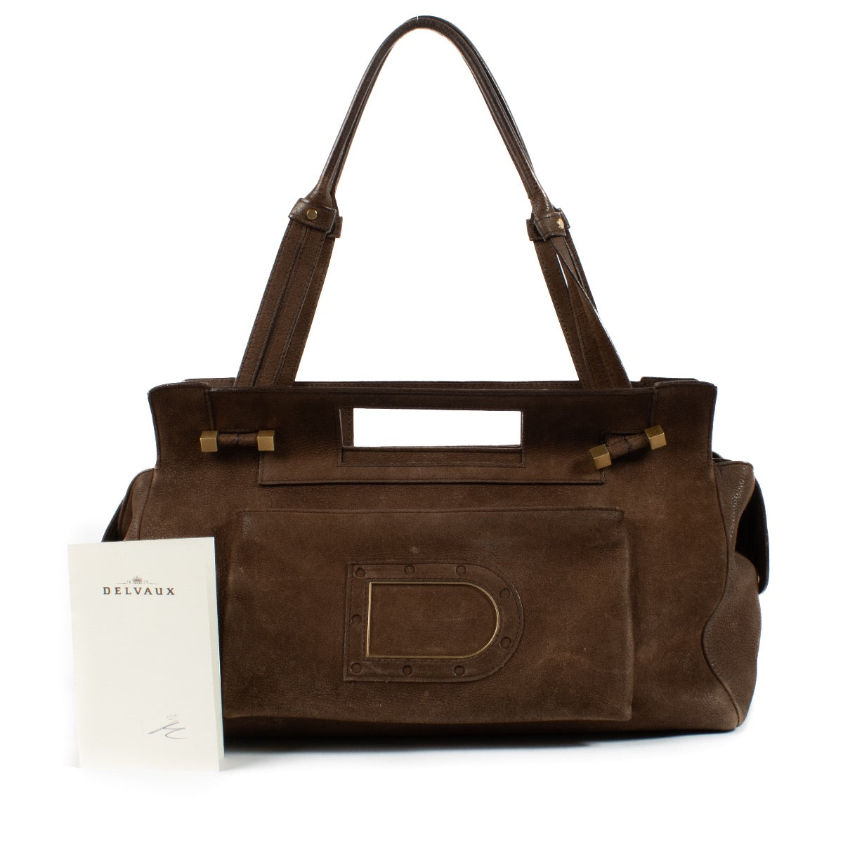 Buy authentic second hand Delvaux Cafe Buffle Nubuck Benjamin GM at Labellov.com