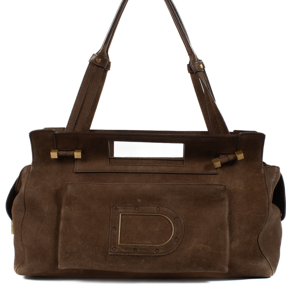 Buy authentic second hand Delvaux Cafe Buffle Nubuck Benjamin GM at Labellov.com