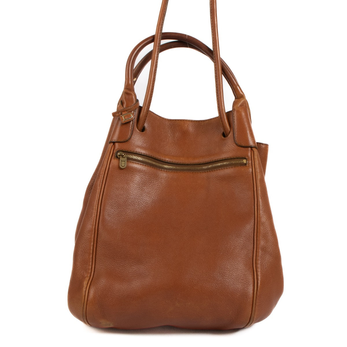 Sac Equivoque Delvaux en Cuir Camel