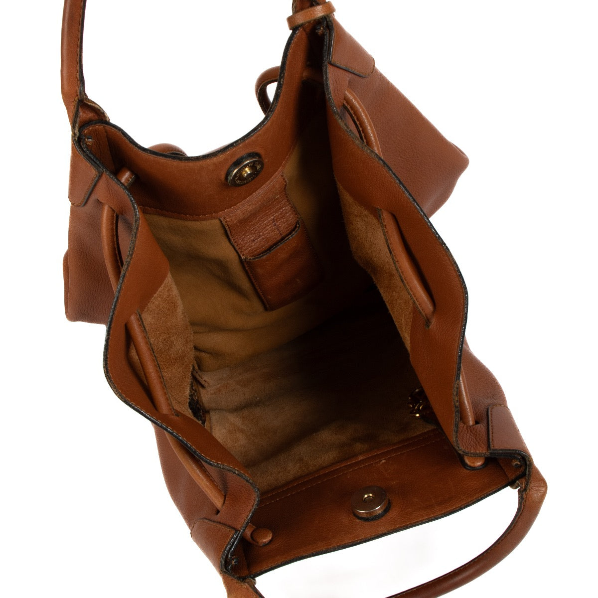 Sac Equivoque Delvaux en Cuir Camel
