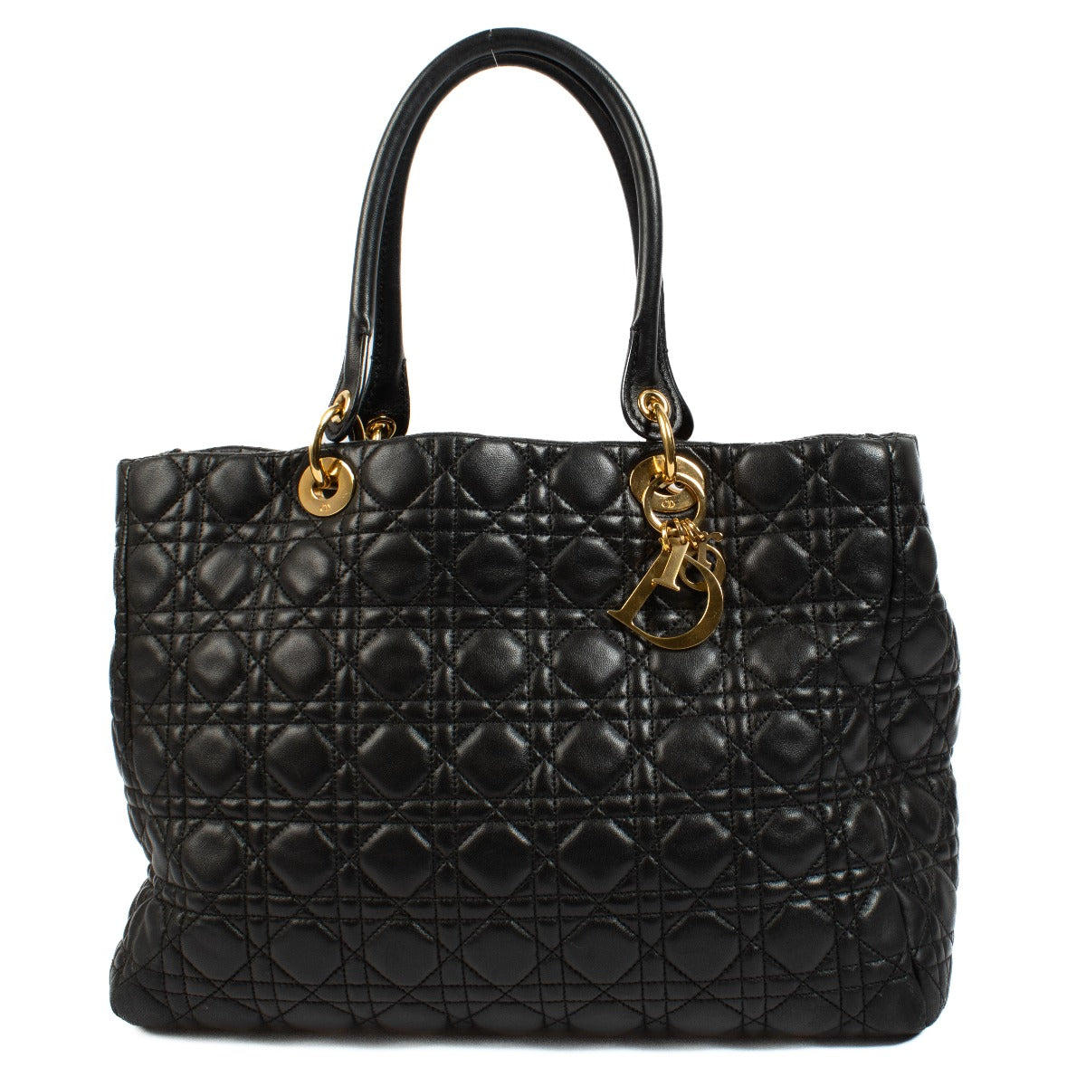 Christian Dior Zwarte Zachte Lady Dior Shopper