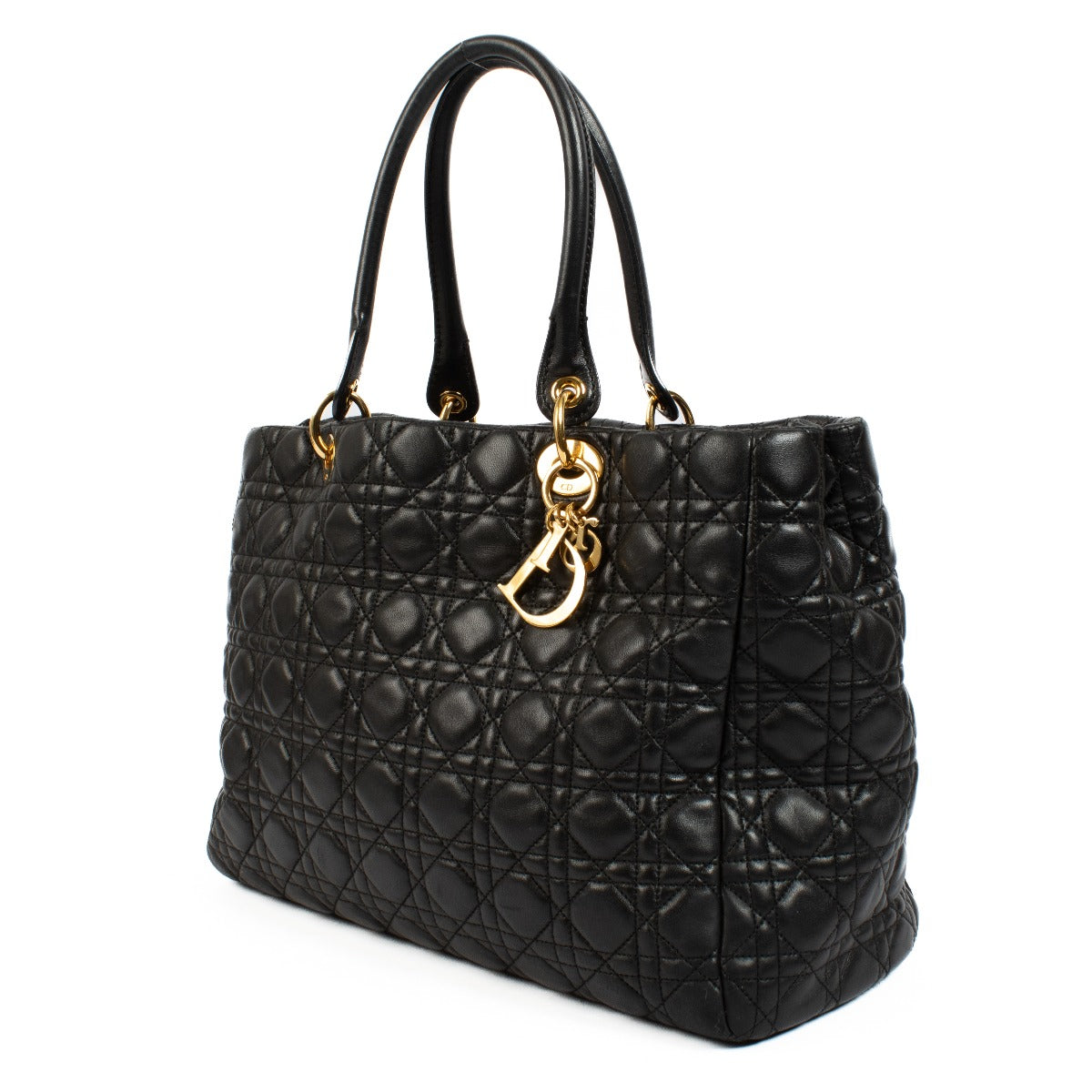 Christian Dior Zwarte Zachte Lady Dior Shopper