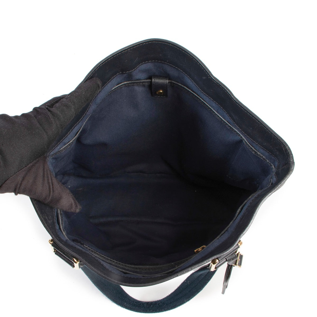 Louis Vuitton Blue Mini Lin Monogram Lucille GM