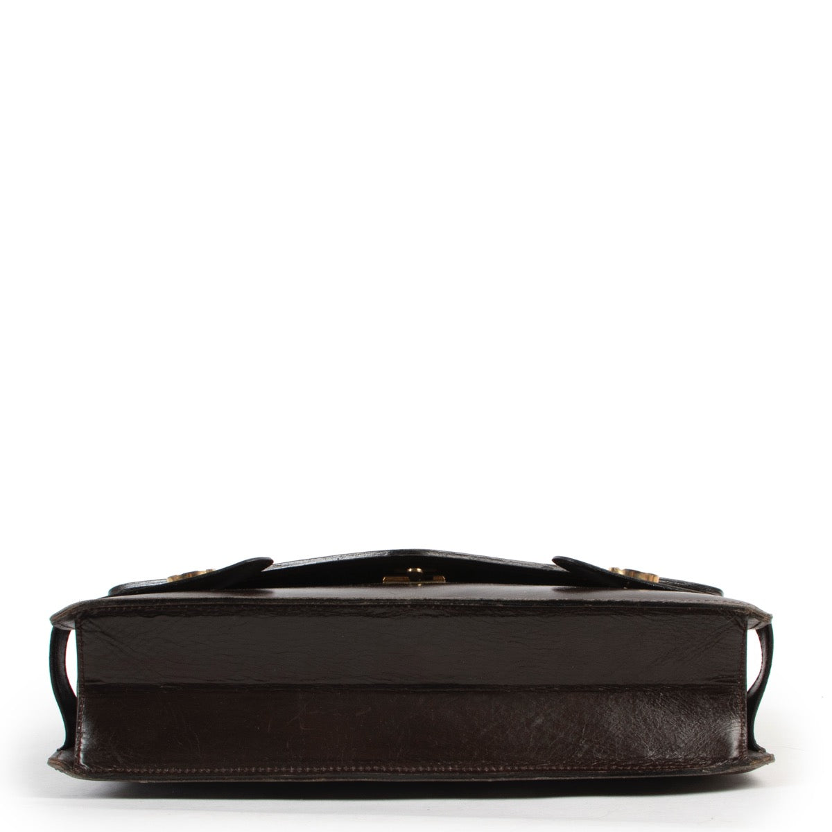 Shop safe online 100% authentic second hand Delvaux Dark Brown Shoulder Bag in very good condition at Labellov in Antwerp.
