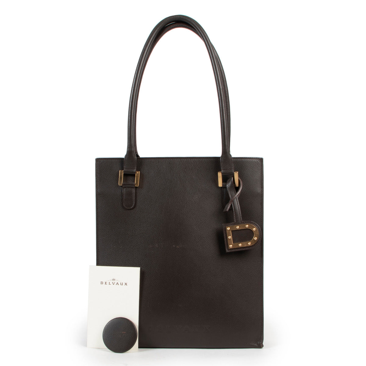 Delvaux Brown Le Jeff PM Top Handle