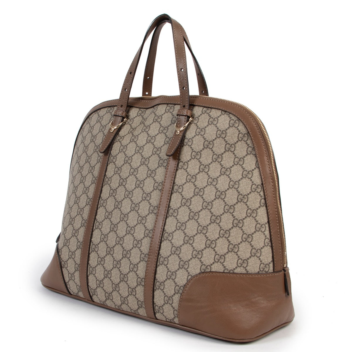Shop safe online 100% authentic second hand Gucci Monogram Canvas Top Handle in very good condition at the right price at Labellov in Antwerp.