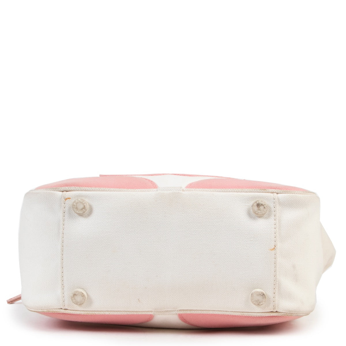 Shop safe online 100% authentic second hand Chanel White and Pink Marshmallow Top Handle in very good condition at right price at Labellov in Antwerp.