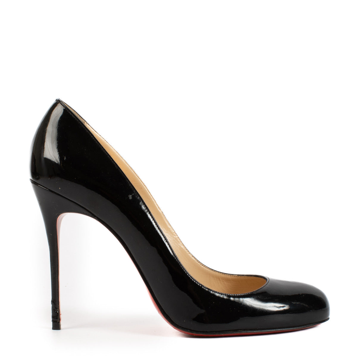 Christian Louboutin Patent Black Almond Pumps - size 41
