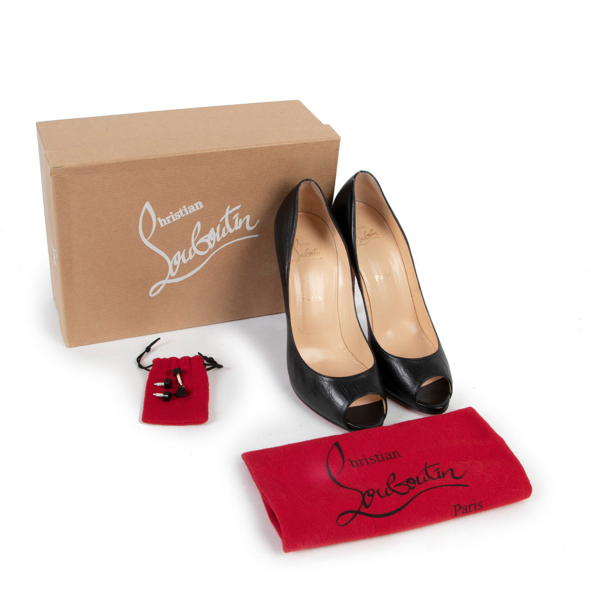 Christian Louboutin Black 'Flo 120' Pumps - size 41