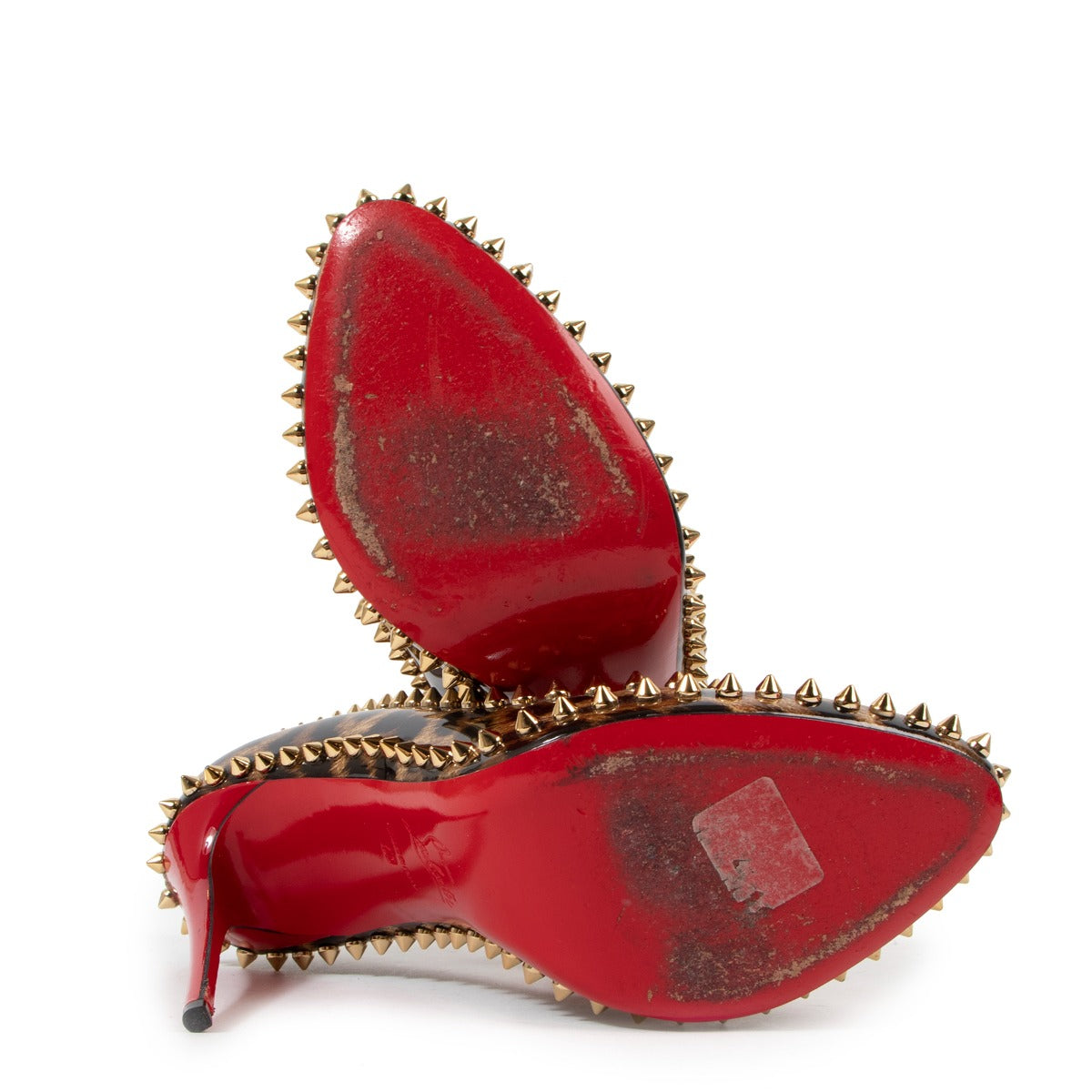 Christian Louboutin Dorispiky 100 Studded Leopard-print Pumps - Size 40