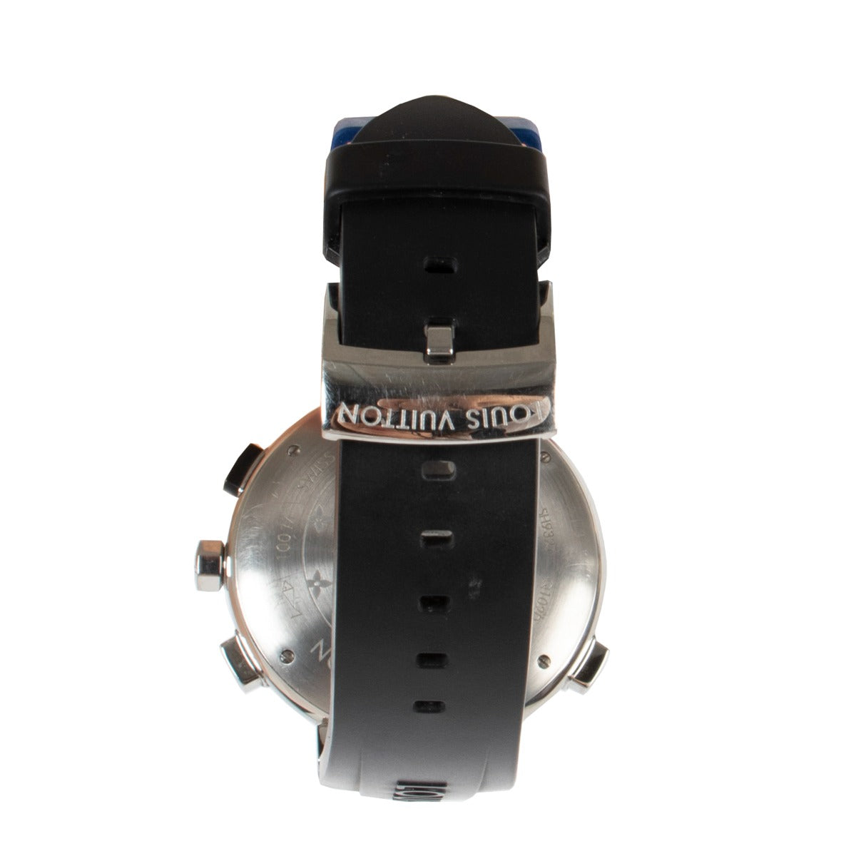 shop authentic second hand luxury designer Louis Vuitton Tambour Regatta Navy Blue Watch at Labellov