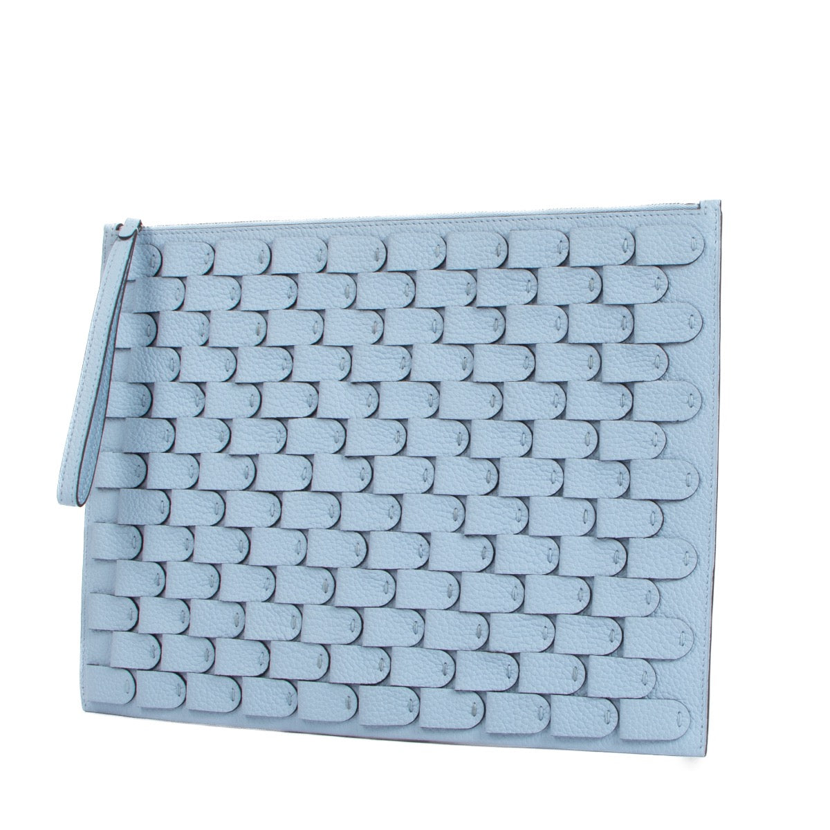 Shop safe online at Labellov in Antwerp, Brussel, Knokke this 100% authentic secondhand Delvaux Azure Taurillon Soft Pin D Pouch PM Arsenal XL