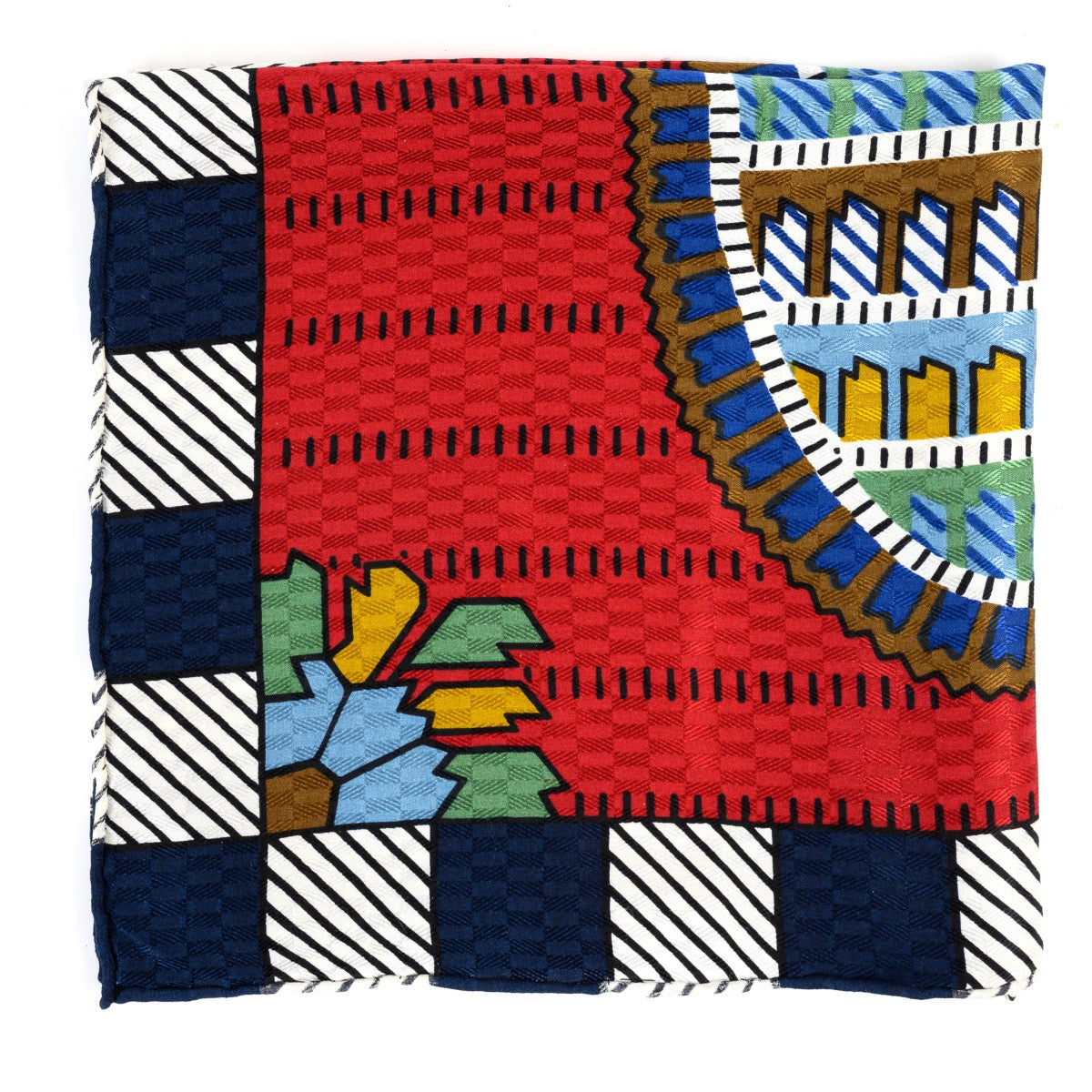 Shop safe online at labellov in Antwerp this 100% authentic second hand Delvaux Multicolor Scarf