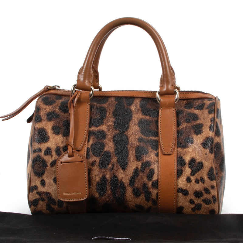 Dolce & Gabbana Leopard Boston handtas