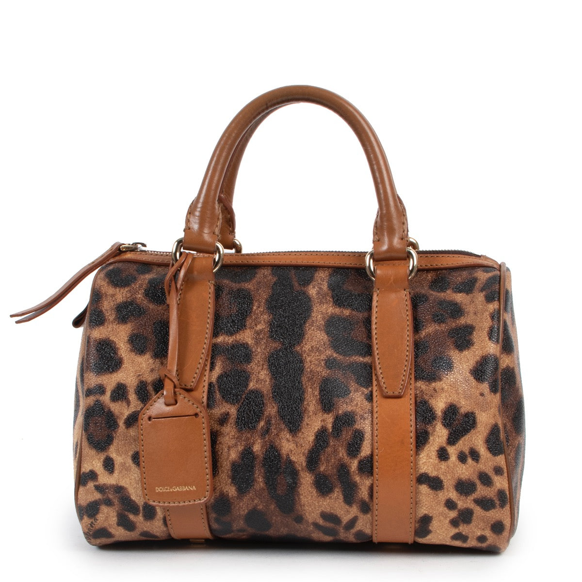 Dolce & Gabbana Leopard Boston Top Handle