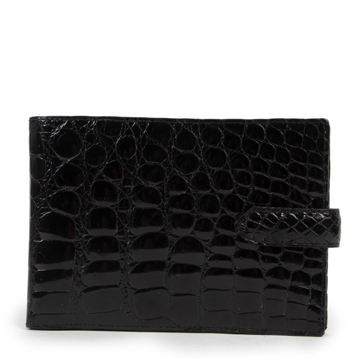 Delvaux Black Crocodile Wallet available now at Labellov Luxury in Antwerp