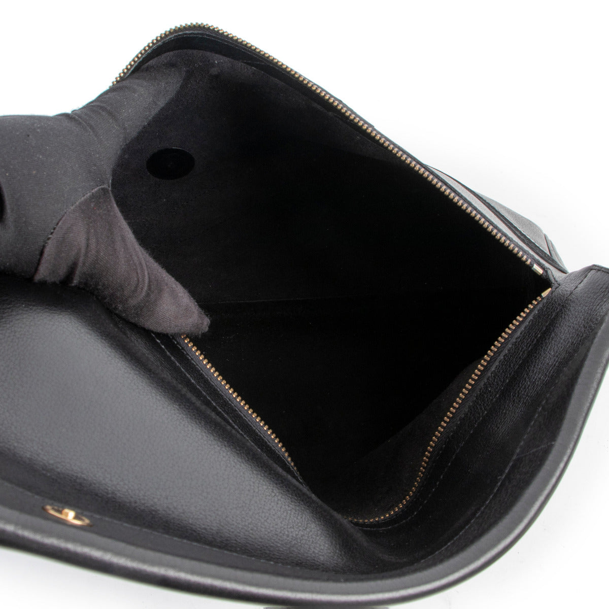 Delvaux Black Leather Clutch