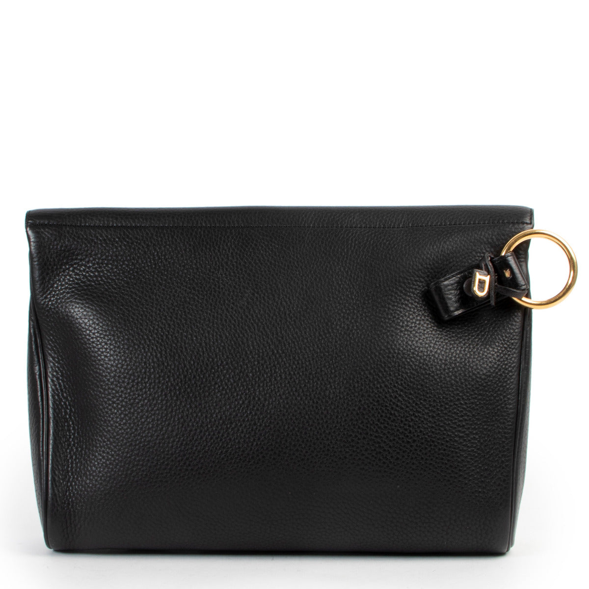 Delvaux Black Leather Clutch