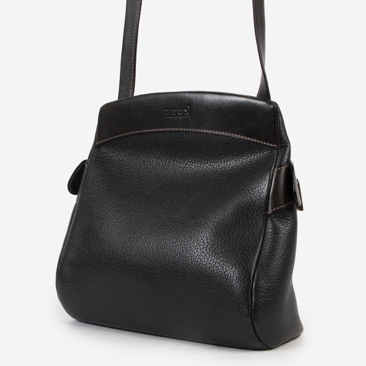 Shop safe online 100% authentic second hand Deux De Delvaux Black Crossbody Bag in very good excellent condition at the right price at Labellov in Antwerp.
