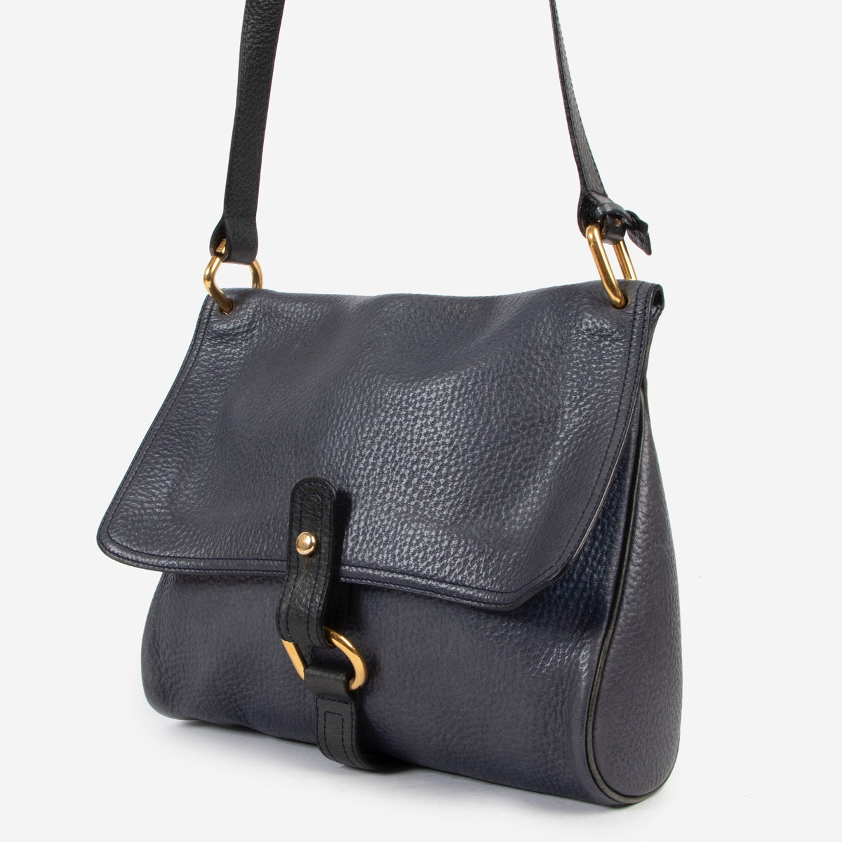 Shop safe online 100% authentic second hand Delvaux Blue Crossbody at Labellov in Antwerp.