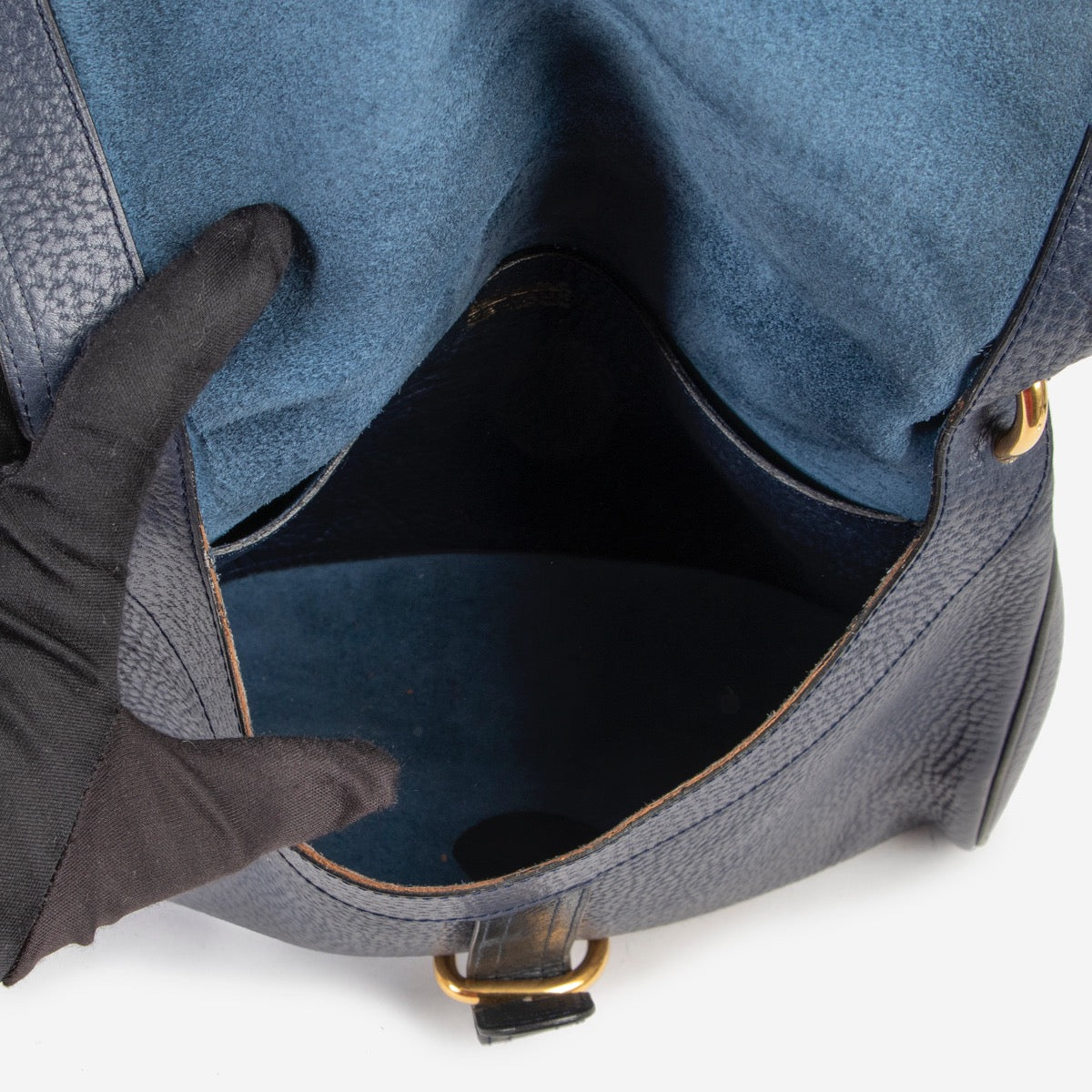 Shop safe online 100% authentic second hand Delvaux Blue Crossbody at Labellov in Antwerp.