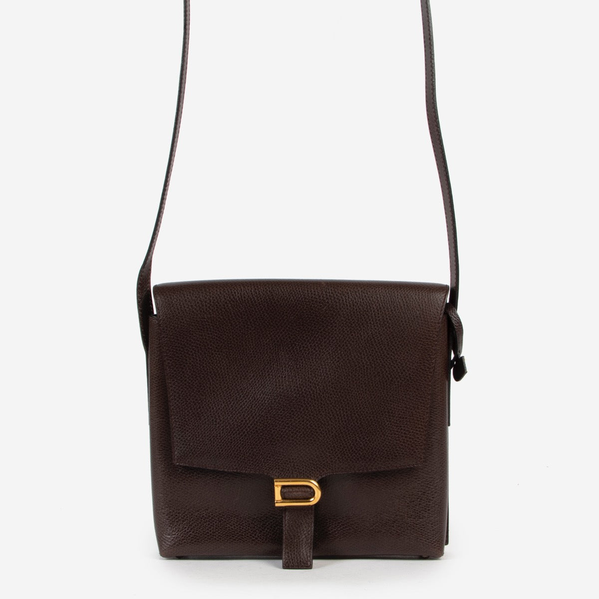 Shop safe online 100% authentic second hand Delvaux Brown Crossbody Bag in very good condition at the right price at Labellov in Antwerp.