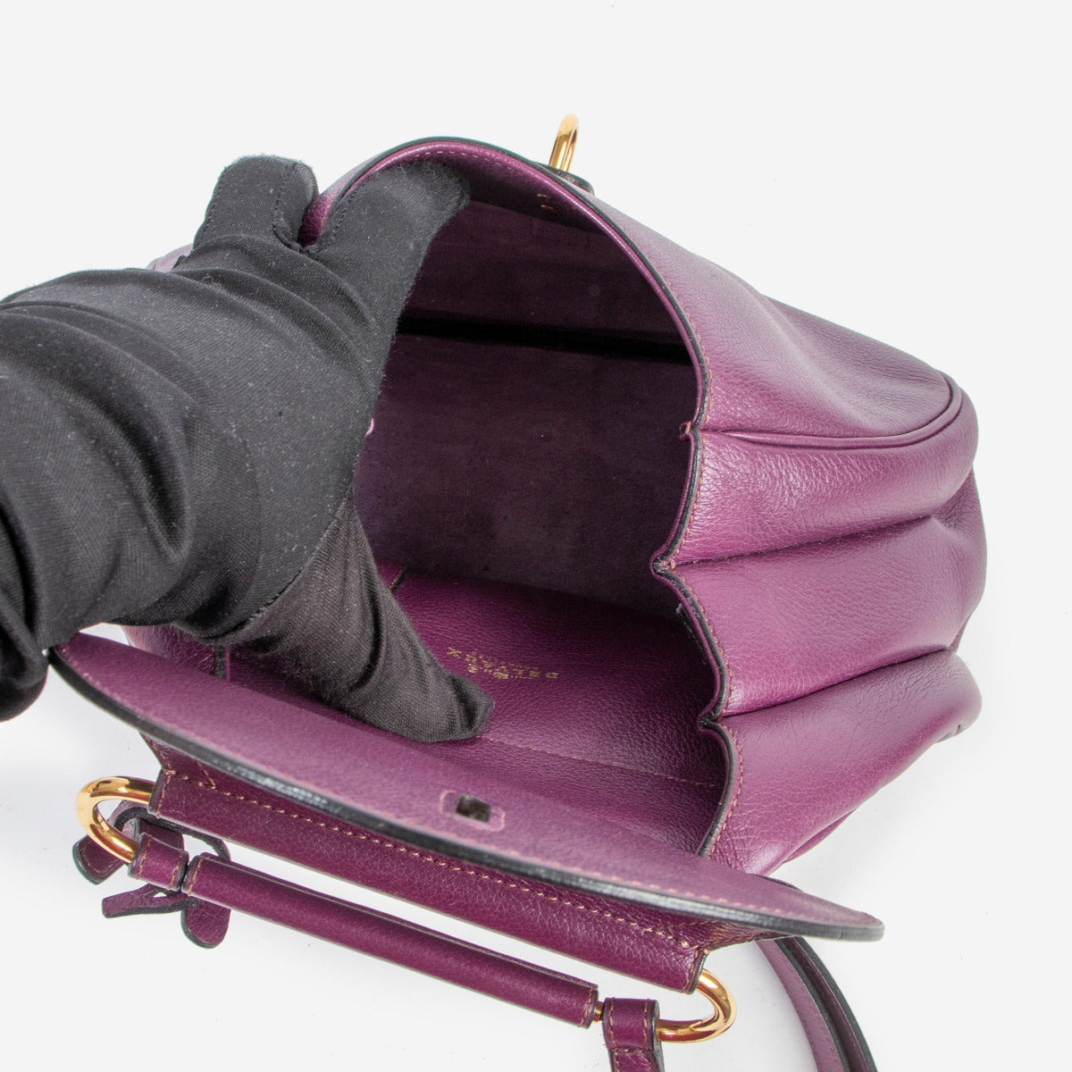 Delvaux Purple Cerceau Shoulder Bag