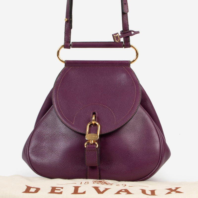 Delvaux paarse Cerceau schoudertas