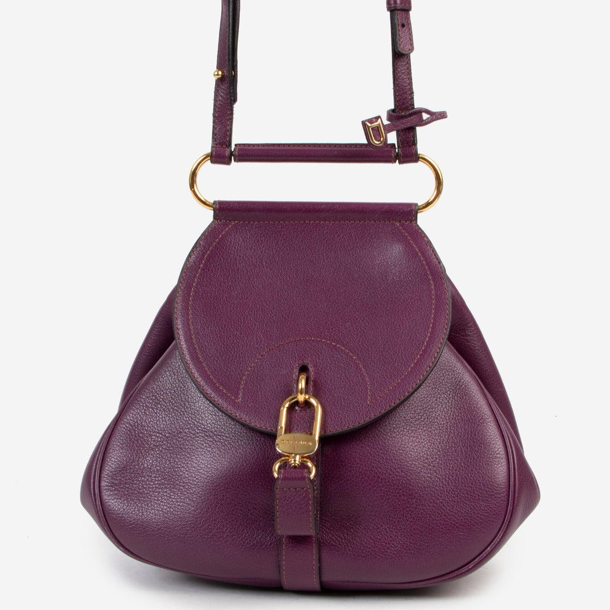 Delvaux Purple Cerceau Shoulder Bag