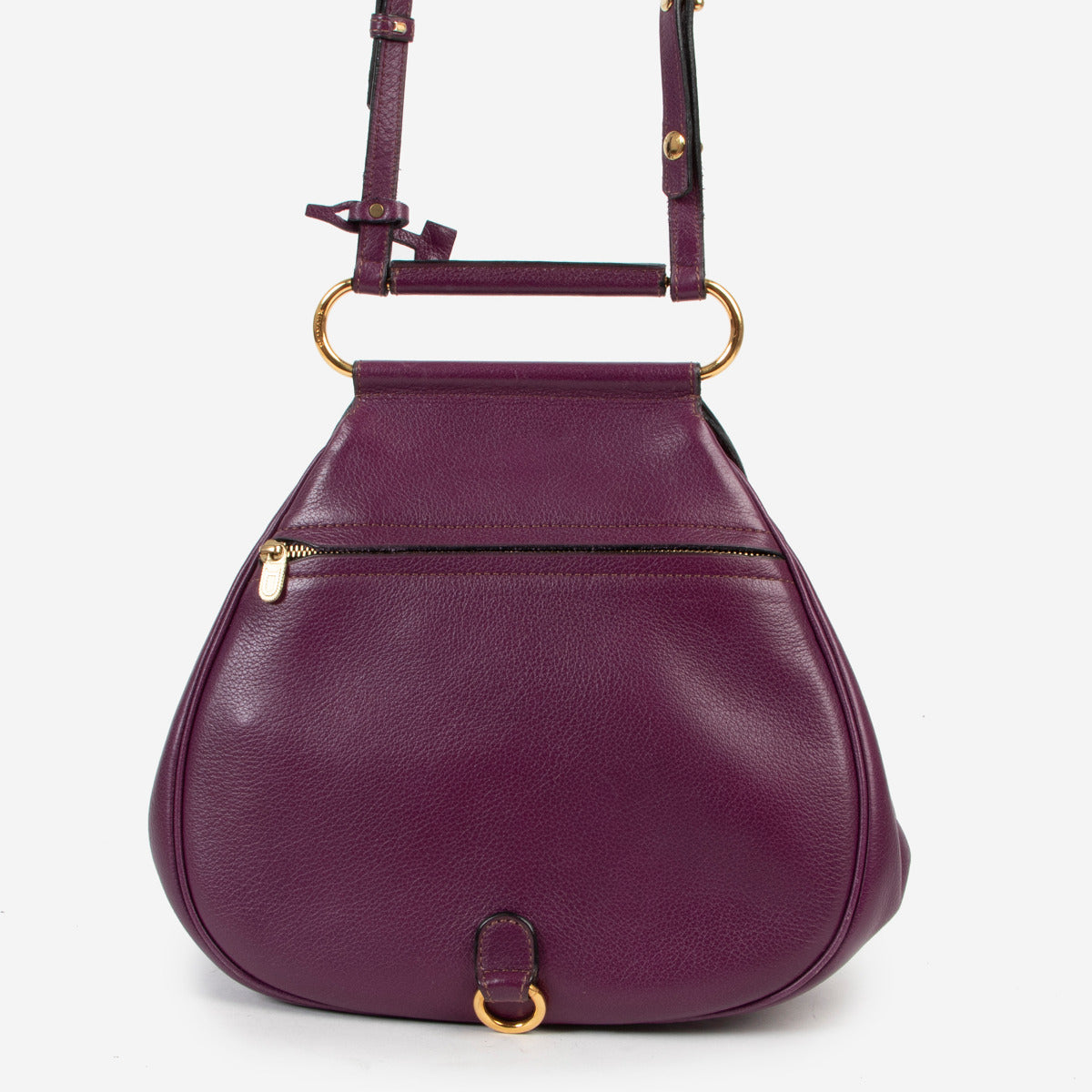 Delvaux Purple Cerceau Shoulder Bag
