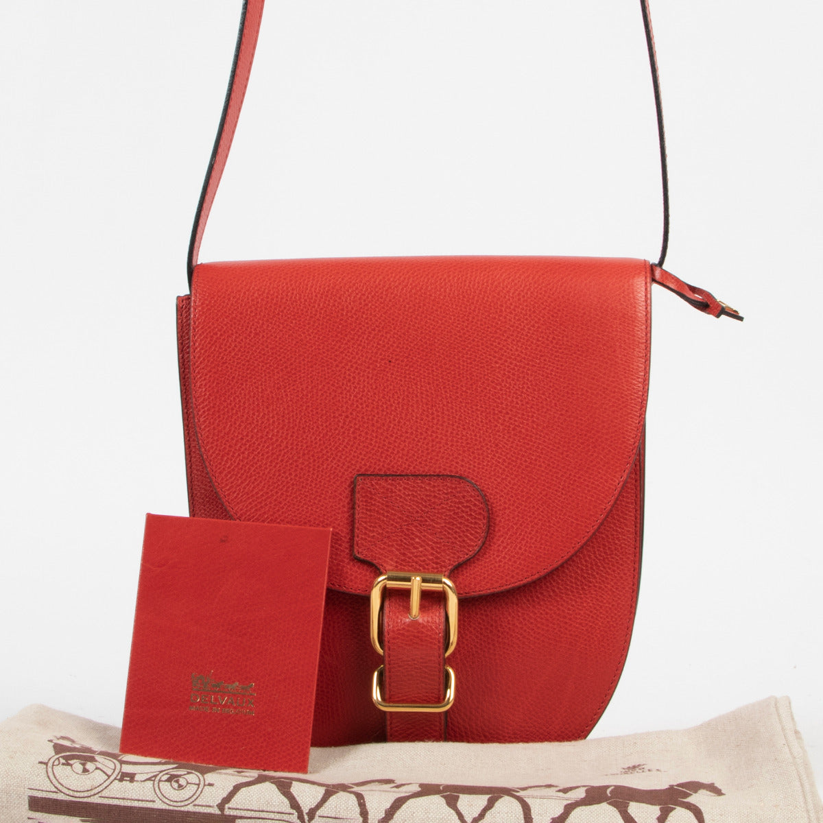 Delvaux Bright Red Crossbody
